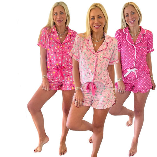 Simple Relaxed Fit Womens Loungewear Pajama Set