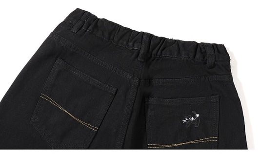 Worn Looking Washed-out Denim Shorts For Men And Women