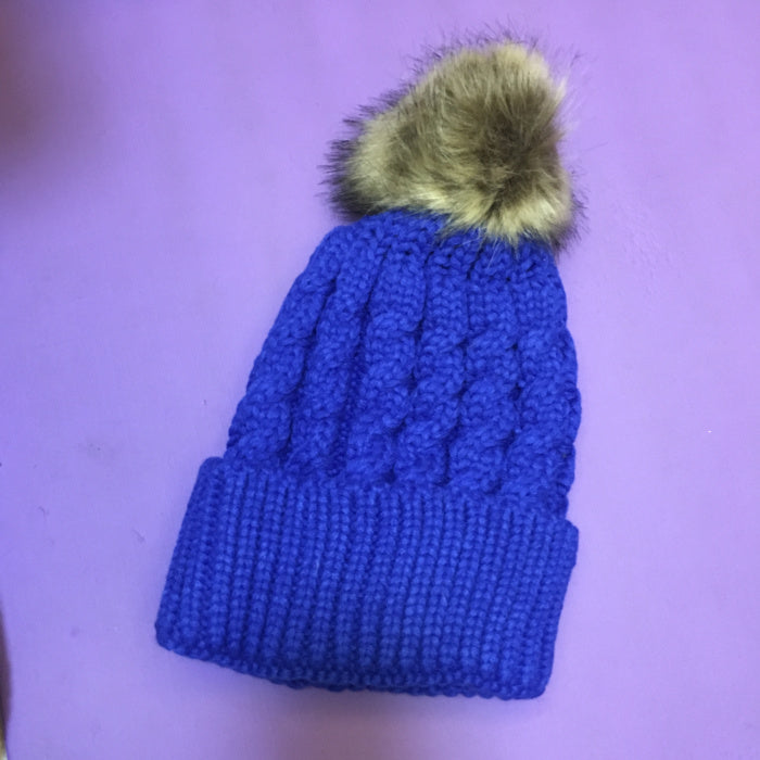 Women's Fashion All-match Fleece Thick Warm Wool Hat