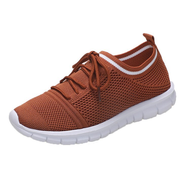 Pure Color Breathable Mesh Women's Single Shoes