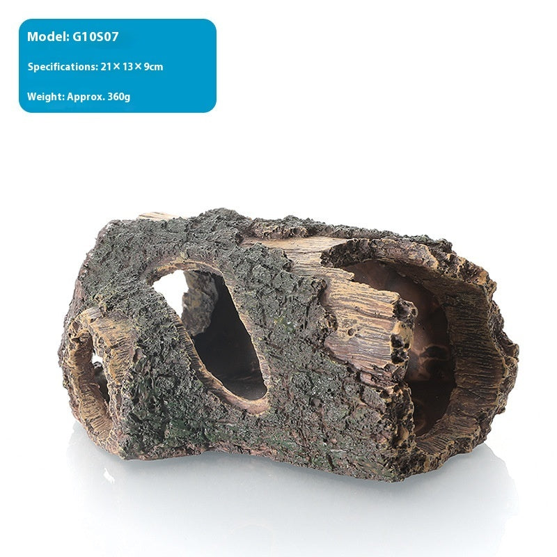 Fish Tank Landscape Aquarium Set Resin Decorations Wood Debris Escape