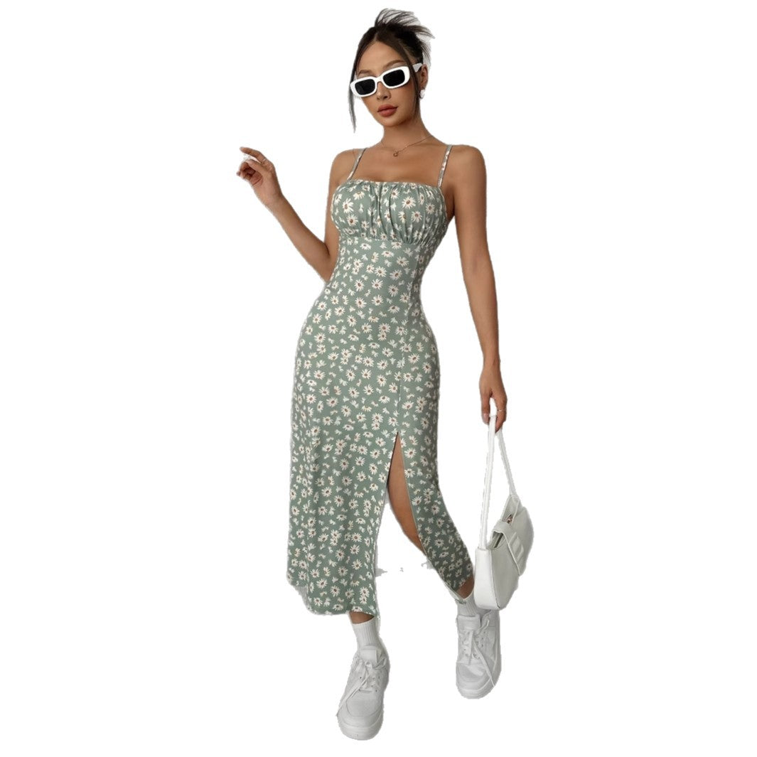 Women's Sexy Strap Printed Dress