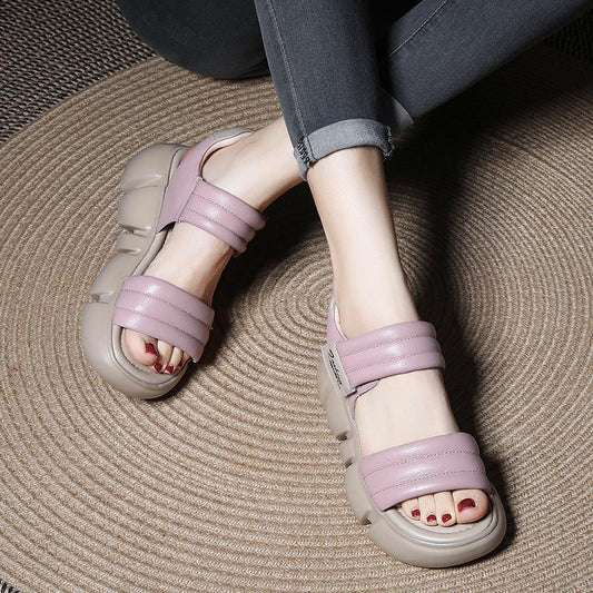 Open Toe All-Match Platform Non-slip Sandals Height Increasing Wedge