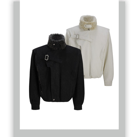 Mens Winter Thermal Jacket With Side-seam Patch Pockets