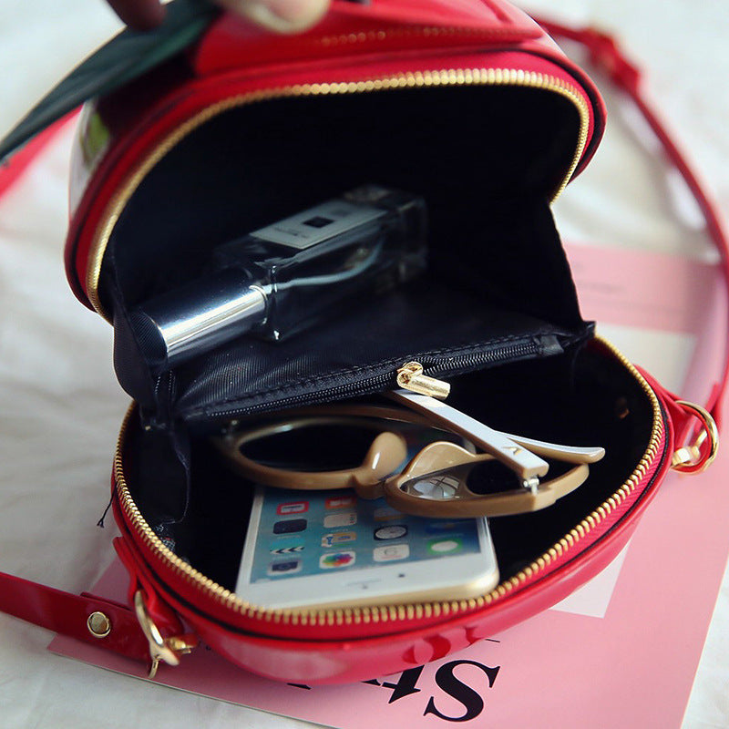 One-shoulder Crossbody Personalized Apple Women's Hard Shell Casual Backpack