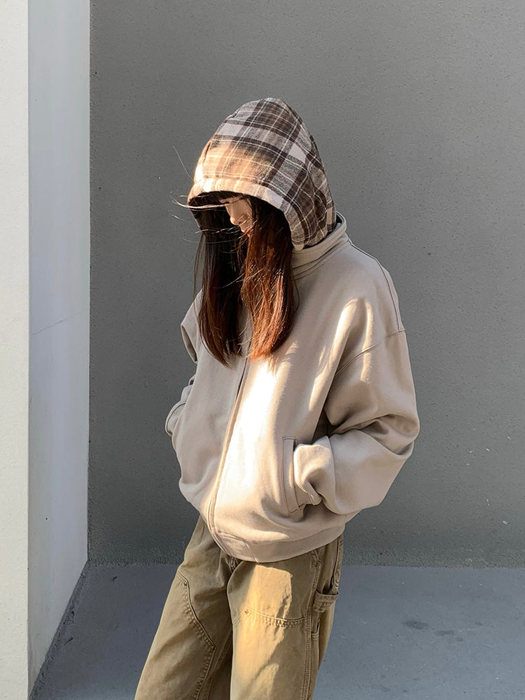Retro Cleanfit Sweater til mænd og kvinder, niche-design hættetrøje