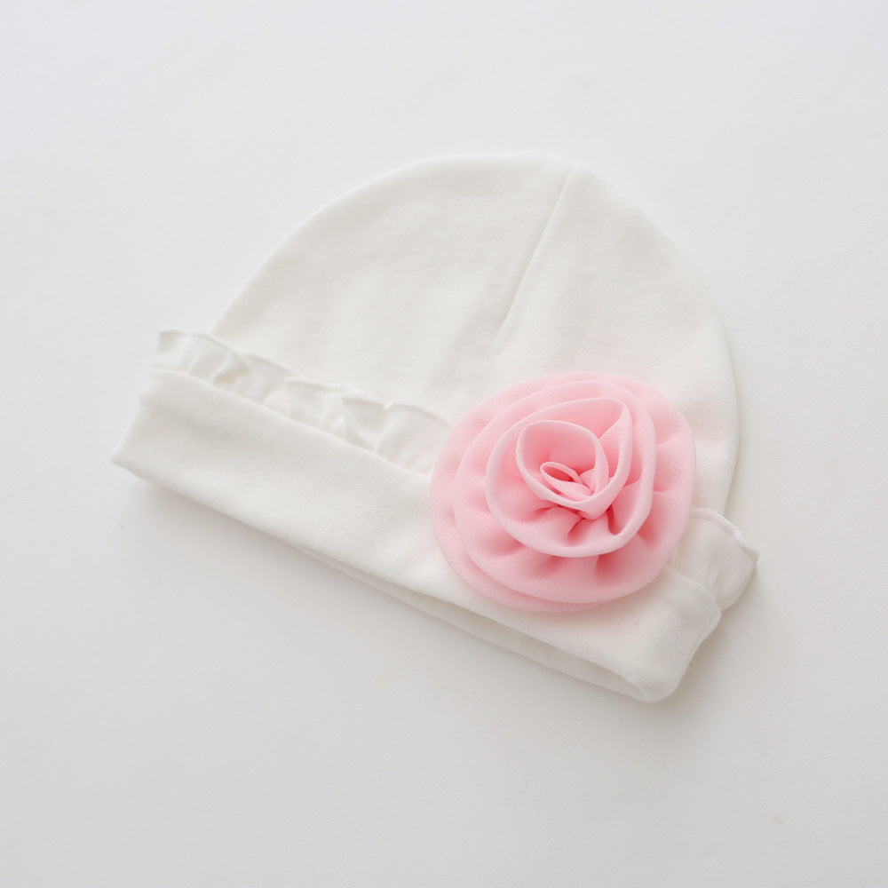 Super Smuk Stor Blomst Strikket Pige Babyhue