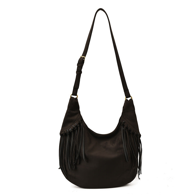 Autumn And Winter New Large Capacity Versatile Dumpling Bag Retro Messenger Bag