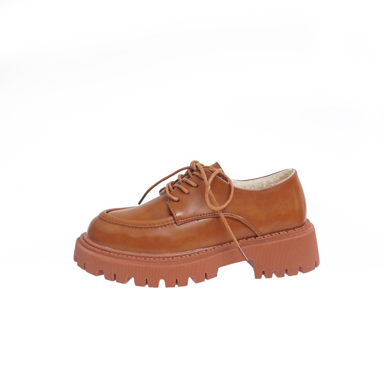 Thick-soled Leather Shoes Soft Thick Heel Women's Shoes