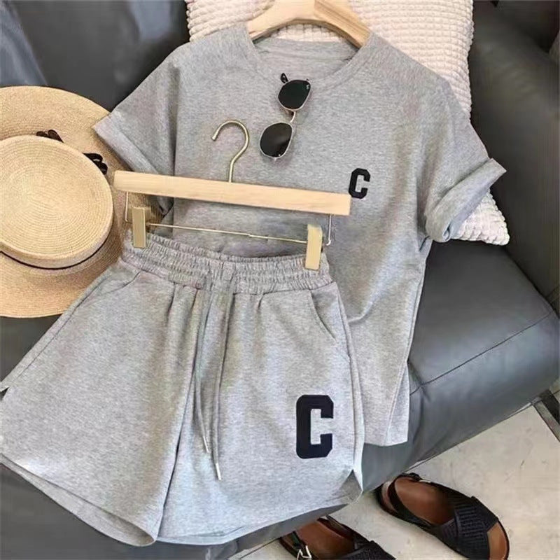 Casual Two-Piece Set With Sporty Letter Print