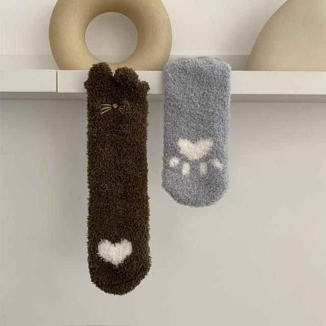 Autumn And Winter Thickening Velvet Thermal Non-slip Room Socks