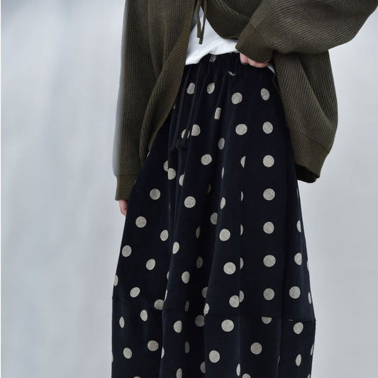Women's All-matching Corduroy Retro Dots Skirt