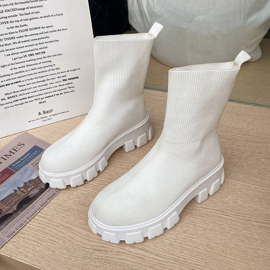 Short Thin Skinny Boots Women's Short Boots
