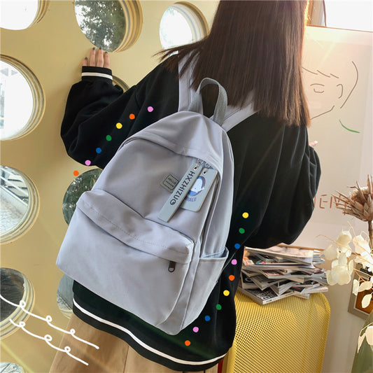 Student Campus Minimalist Nylon Backpack
