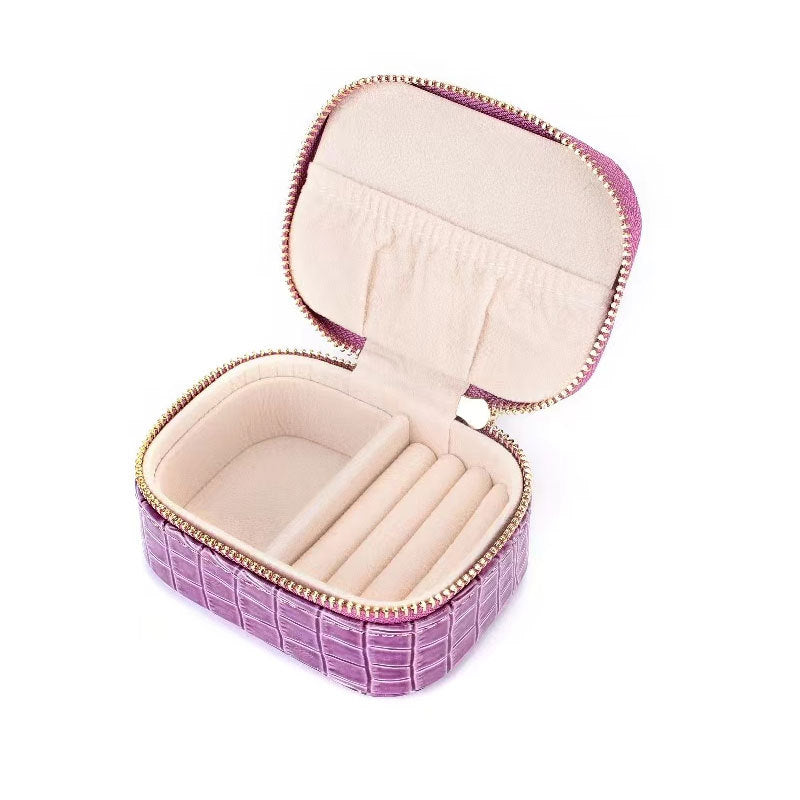 Small Square Portable Jewelry Ring Earring Storage Box