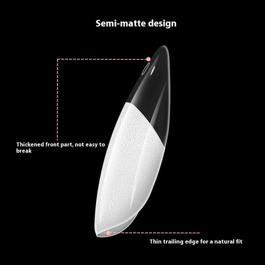 Transparent Semi-frosted Nail Tip Full Stickers Light Folding