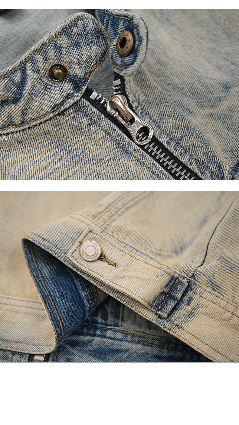 Simple Casual Denim Coat For Men