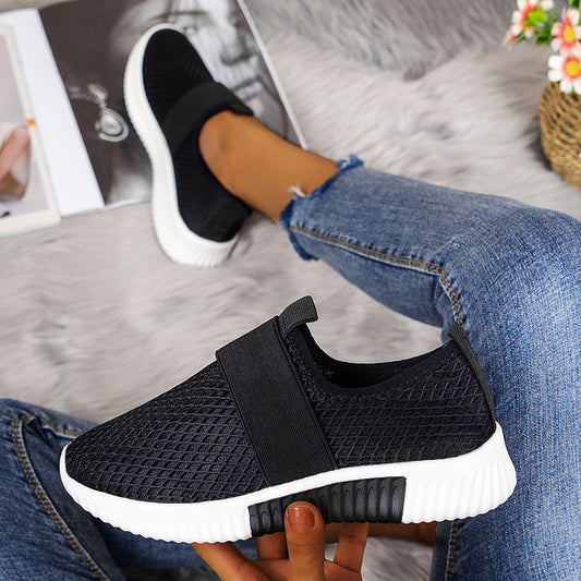 Lightweight Flying Mesh Round Toe Casual Women's Single Shoes