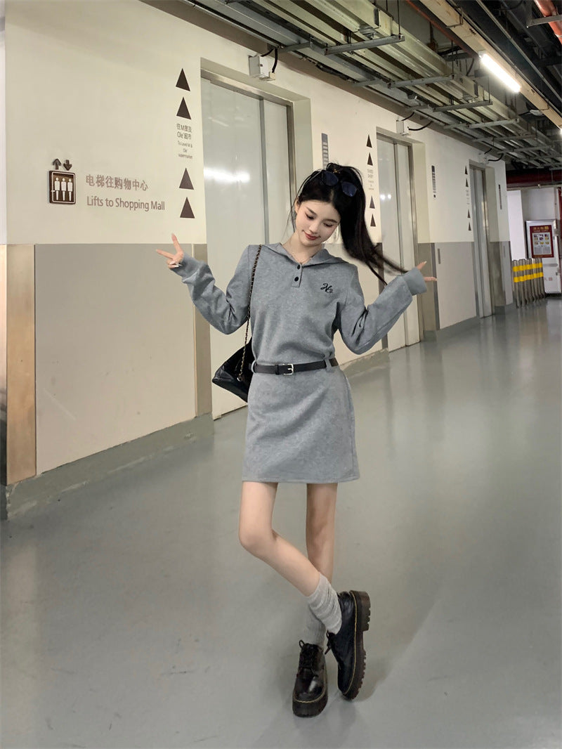 Plus Size Retro Woolen Coat Dress Suit