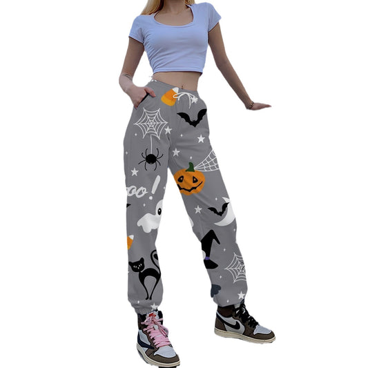 Printed Loose Tappered Sports Pants Fashion