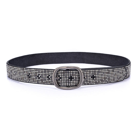 Rivet Decorated Ladies Fashion Cool Style Wide Belt