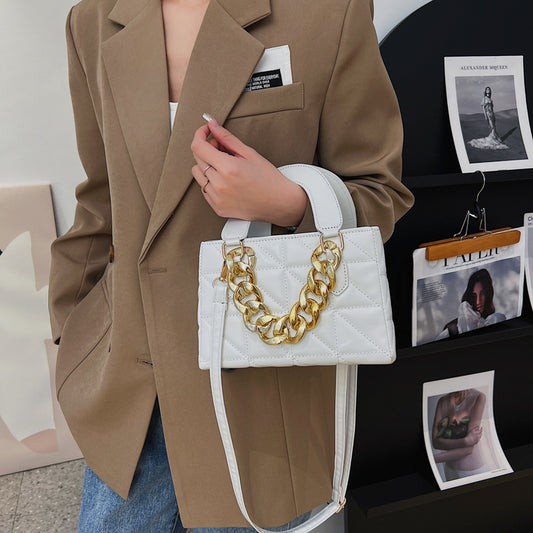 Fashion Rhombus Chain Handheld Small Square Bag
