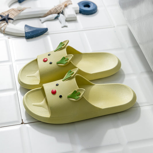Non-slip Thick-soled Soft Cute Girl Cute Cartoon Baotou Rabbit Slippers