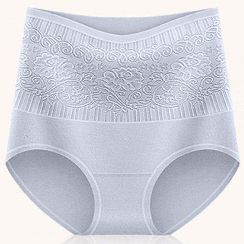 High Waist Abdomen Hip Raise Large Size Cotton Lace Sexy Panties