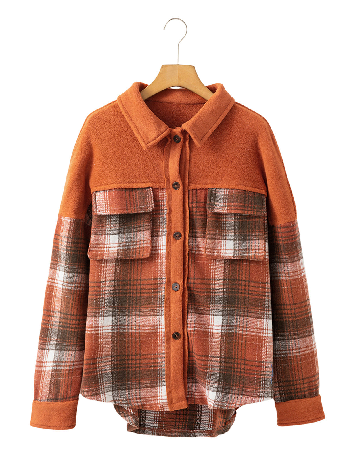 Fashion Trend Printed Checks Long Sleeve Women's Coat