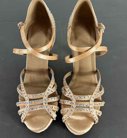 Diamond Latin Dance Shoes Women's High Heel Dancing Shoes