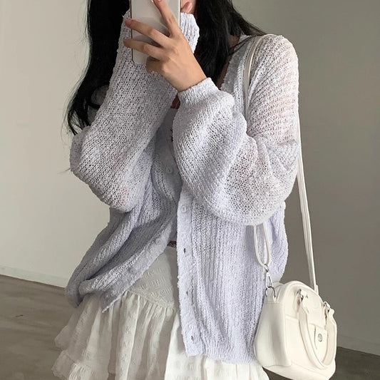 Women's Fashion Long Sleeve Knitted Cardigan