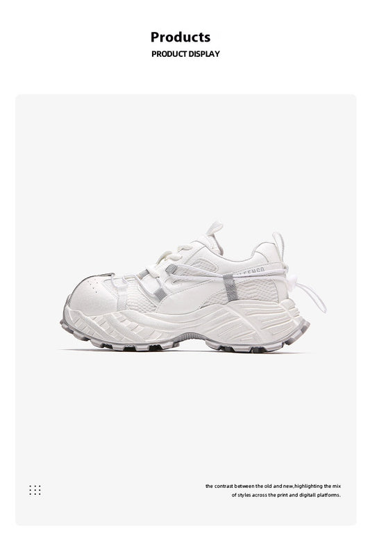 Breathable Mesh Foam Bottom Platform Dad Shoes