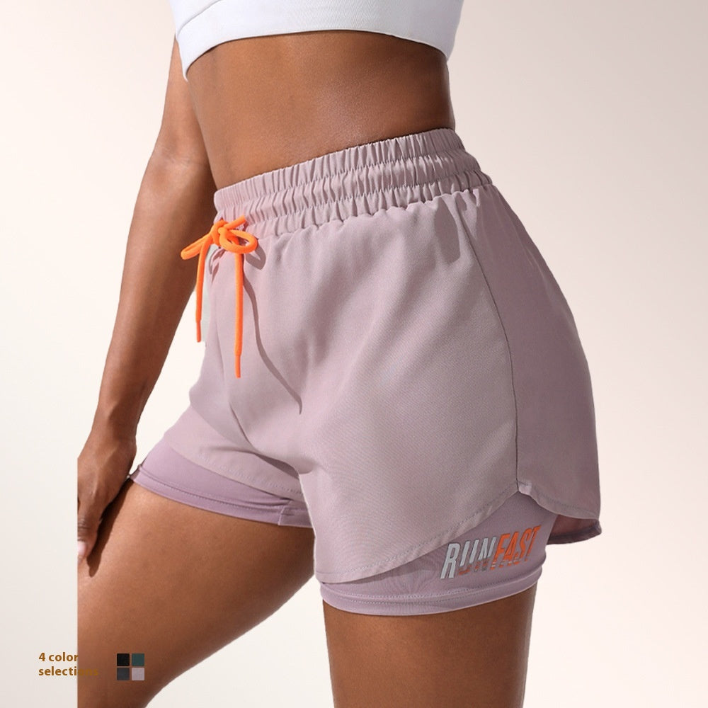 Anti-exposure Drawstring Three-point Fitness Sports Pants