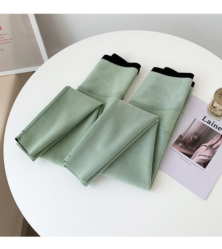 High-waisted Abdominal Pull-in Pants Sports Tight Show Slim Warm Leggings