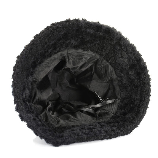 Simulated Rabbit Hair And Lamb Patchwork Personalized Warm Basin Hat