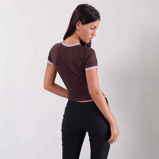 European And American Street Style English Printed Short Slim Short Sleeve