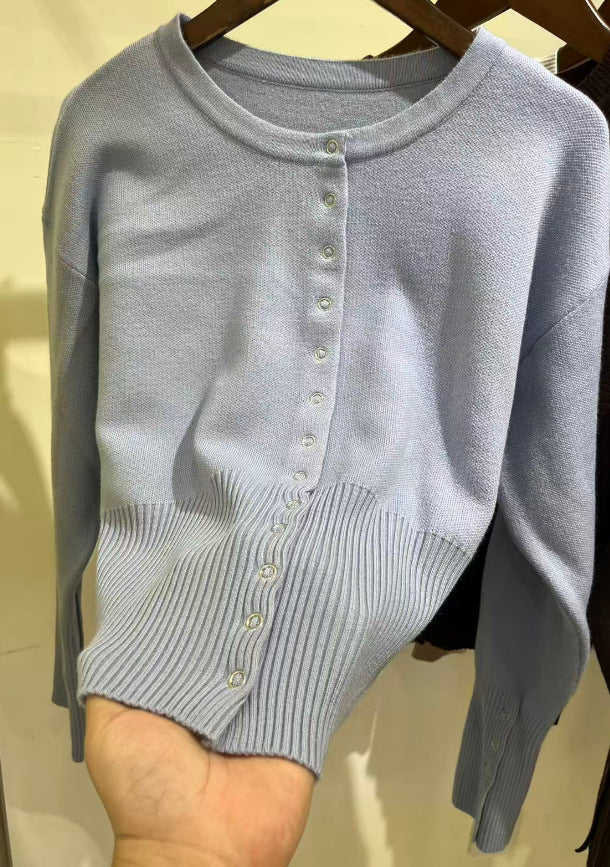 Women's Round Neck Knitted Short Top