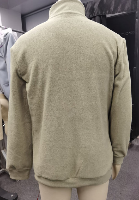 Mænds langærmet sports sweatshirt med lynlås og opretstående krave til udendørs brug