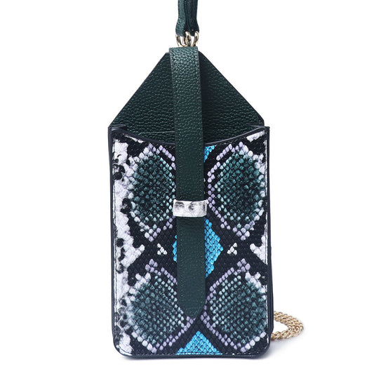 Dame Snake Pattern Pu Messenger Bag
