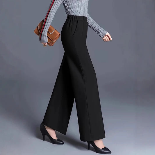 Women's Solid Color Straight Casual Pants