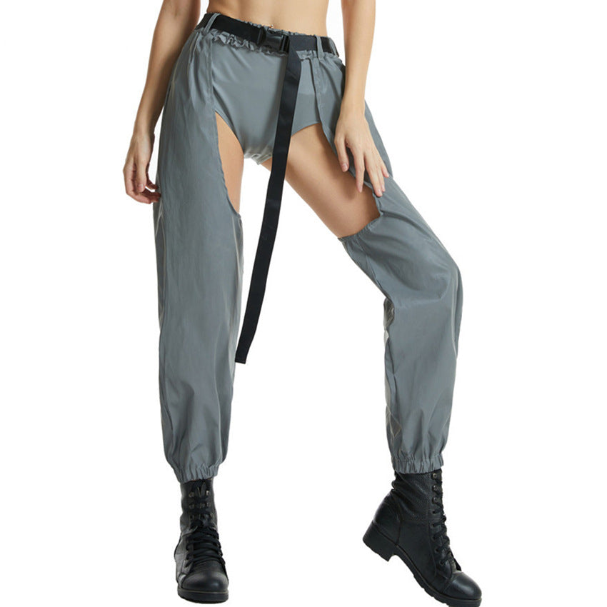 Women's Street Fashion Colorful Reflective Pants