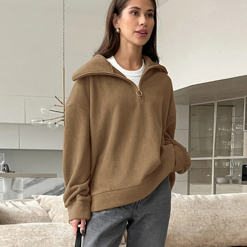 Women's All-matching Lapel Sports Top