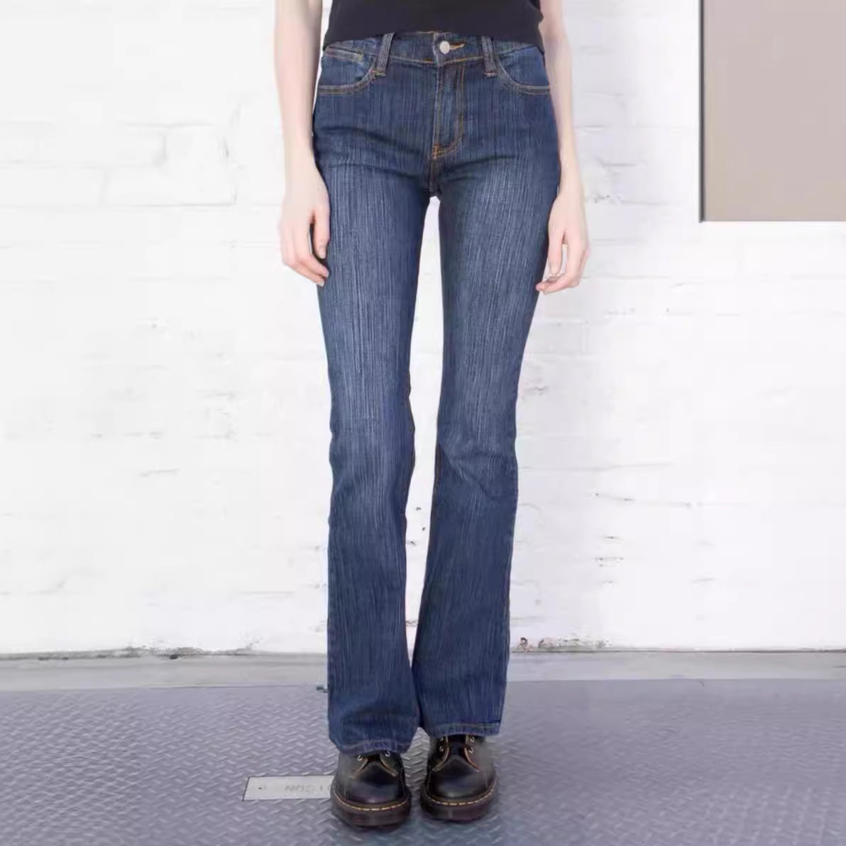 Jeans Slim Fit Lav Talje Lange Bukser