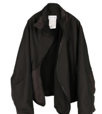 Stand Collar Oblique Zipper Jacket