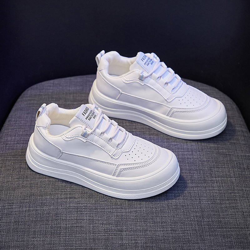 Women's Trendy Thick-soled Sponge Cake Big Toe White Shoes