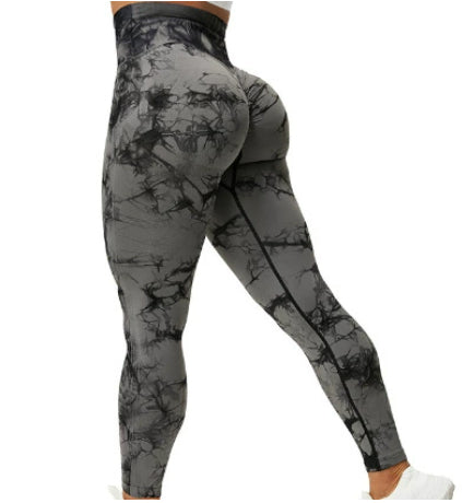 Tie Dye Butt Lift Sweatpants Yoga Pants For Ladies