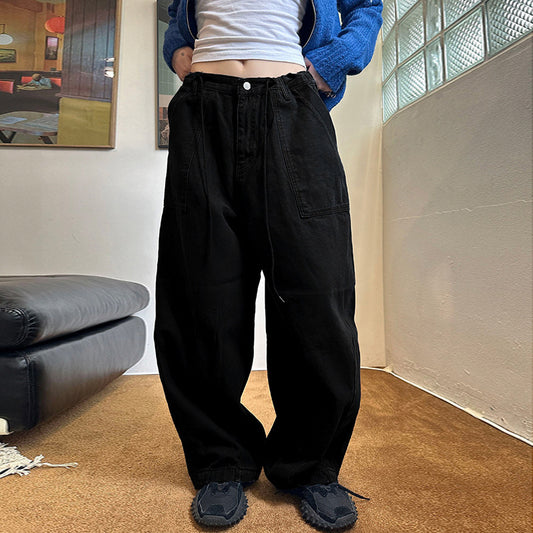 European And American High Street Ins Style Loose Wide-leg Jeans