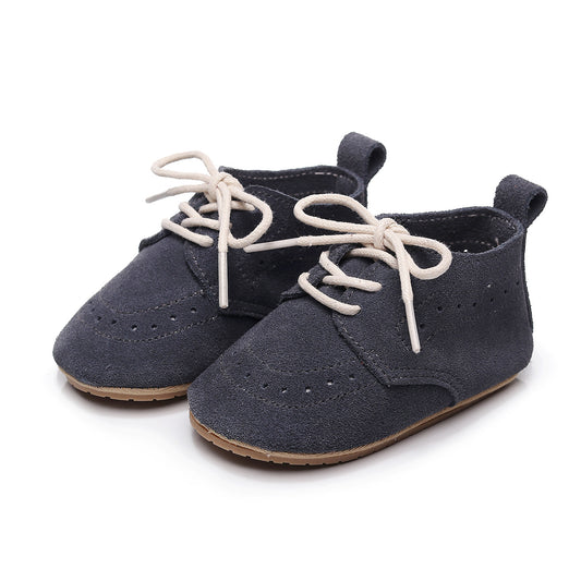 British Style Suede Cattlehide Leather Fashion Pumps
