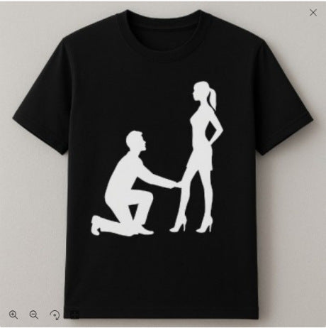 Women's Letter Printed Round Neck Short Sleeve