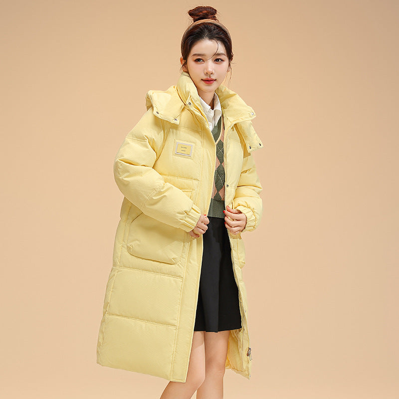 Mid-length Hooded Korean Style Fashion Cotton-padded Jacket
